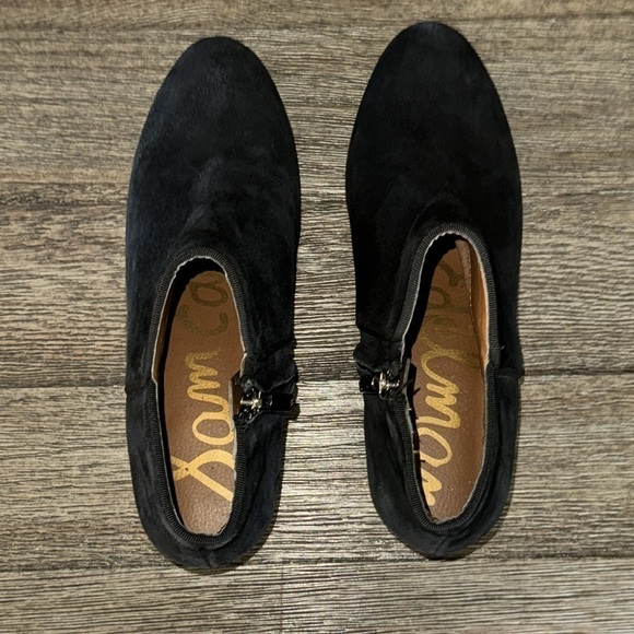 Sam Edelman Petty Ankle Bootie Black Suede 6 - Picture 5 of 8